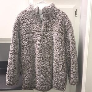Quarter Zip Sherpa Pullover